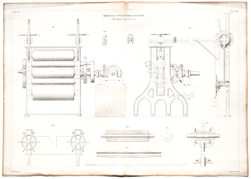 IMPROVED FIVE ROLLER CALENDER By A. More & Son, Glasgow